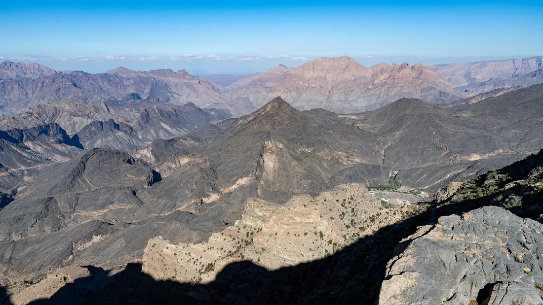 Rocky mountain landscape in Oman